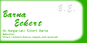 barna eckert business card